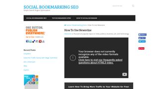 How To Use Newsvine – Social Bookmarking SEO