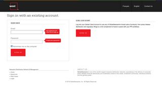 GlobeNewswire: Account Sign in