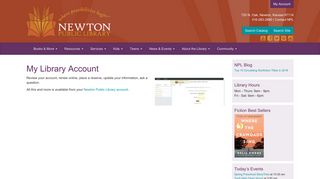 My Library Account - Newton Public Library