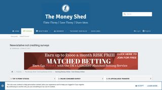 Newvistalive not crediting surveys | The Money Shed