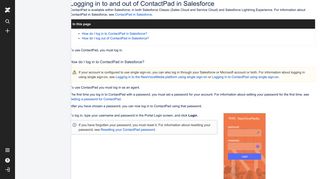 Logging in to and out of ContactPad in Salesforce - NewVoiceMedia ...