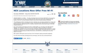 NEX Locations Now Offer Free Wi-Fi - Navy.mil