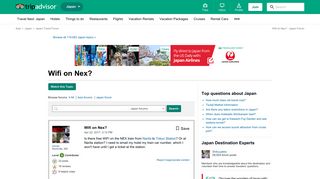 Wifi on Nex? - Japan Forum - TripAdvisor