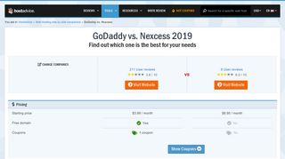 GoDaddy vs. Nexcess 2019 - There's a clear winner - HostAdvice