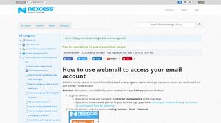 How to use webmail to access your email account - Nexcess ...