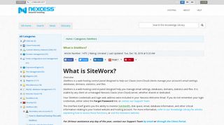 What is SiteWorx? - Nexcess Knowledge Library