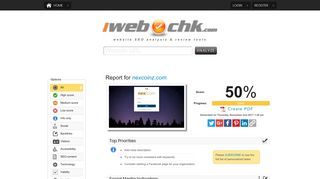 nexcoinz.com | Website SEO Review and Analysis | iwebchk