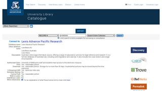 Lexis Advance Pacific Research