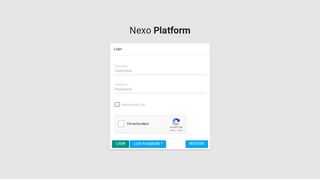 Login — Tendoo CMS - Nexo Platform