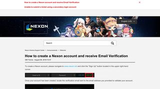 How to create a Nexon account and receive Email Verification ...
