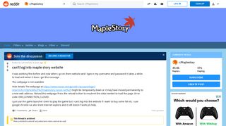 can't log into maple story website : Maplestory - Reddit