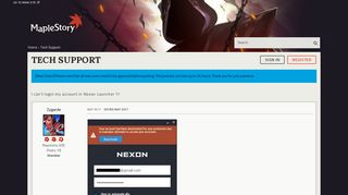 I can't login my account in Nexon Launcher !!! - MapleStory