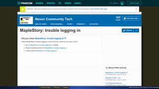 MapleStory: trouble logging in? - Nexon CommunityTech Wiki - Wikia