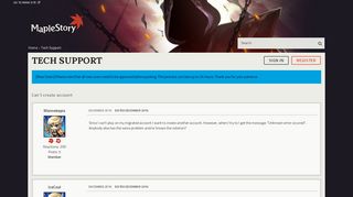 Can't create account - MapleStory Forums - Nexon