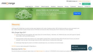 Single Sign On(SSO) solution for Nexonia - miniOrange