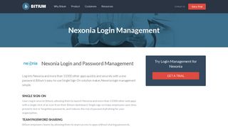 Nexonia Login Management - Team Password Manager - Bitium