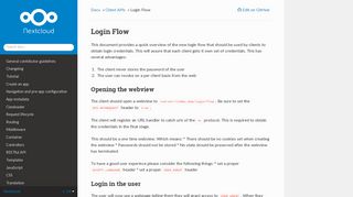 Login Flow — Nextcloud 14 Developer Manual 14 documentation