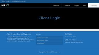 Client Login | Next Control Systems