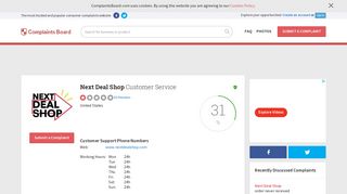 Next Deal Shop Customer Service, Complaints and Reviews