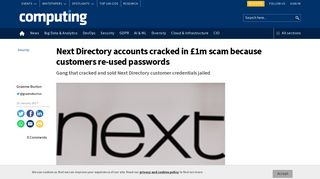Next Directory accounts cracked in £1m scam because customers re ...