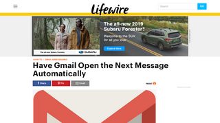 Set Up Gmail to Open the Next Email When You're Done ... - Lifewire