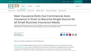 Next Insurance Rolls Out Commercial Auto Insurance in Push to ...