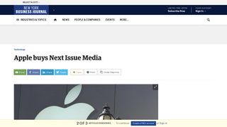 Apple buys Next Issue Media - New York Business Journal