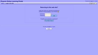Phoenix Online Learning Portal: Login to the site - Phoenix Society