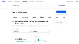 Next Level Exchange Recruiter Salaries in the United States | Indeed ...