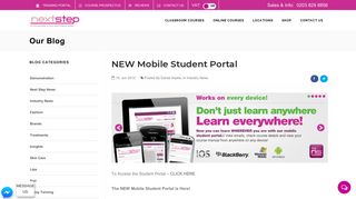 NEW Mobile Student Portal - Next Step Beauty