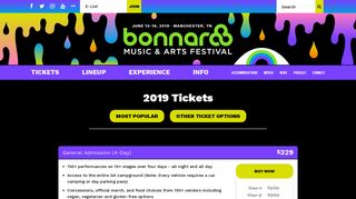 2019 Tickets – Bonnaroo Music & Arts Festival