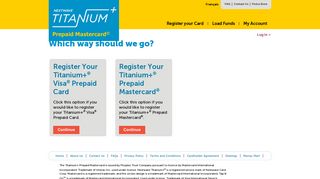 Login Decision - Titanium+® | Prepaid Card