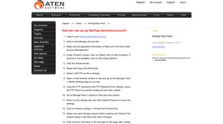 How do I set up my NexTag merchant account? - Aten Software