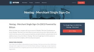 Nextag - Merchant Single Sign On (SSO) - SAML - LDAP - Bitium