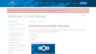 The Nextcloud Web Interface — Nextcloud 10 User Manual 10 ...