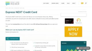 Express NEXT Credit Card - Info & Benefits - Credit Card Insider