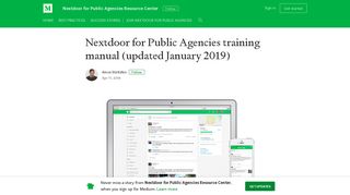 Nextdoor for Public Agencies Training Manual - Medium
