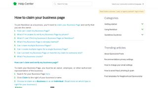 How to claim your business page - Nextdoor