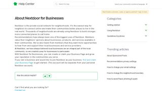 About Nextdoor for Businesses