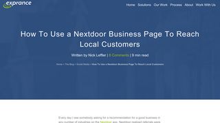 How To Use a Nextdoor Business Page To Reach Local Customers ...