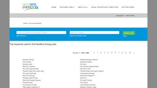 Top job searches at NextEra Energy