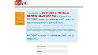 Login - NextGen Patient Portal