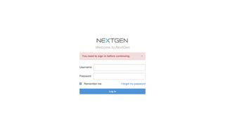 NextGen - Welcome