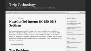 NextGenTel Inteno DG150 DNS Settings - Twig Technology