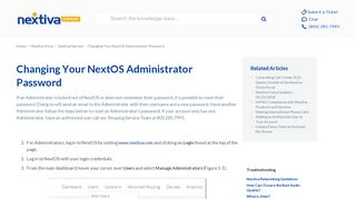 Changing Your NextOS Administrator Password | Nextiva Business ...