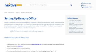 Nextiva Voice - How to Set Up Remote Office | Nextiva Business VoIP ...
