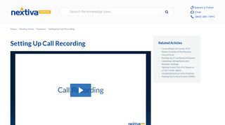 Nextiva Voice - How to Set Up Call Recording | Nextiva Business VoIP ...