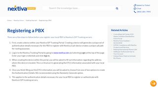 Nextiva Voice - How to Register a PBX | Nextiva Support