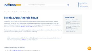 Nextiva Voice - Nextiva App Android Setup | Nextiva Support