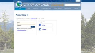 Account Log In | City of Longmont, Colorado